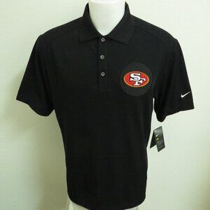 New M-3XL Black 49ERS Nike Dri-Fit Men's db #02G Polo Shirt